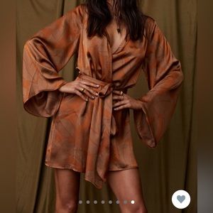12thTribe Gold Standard Rust Kimono Dress